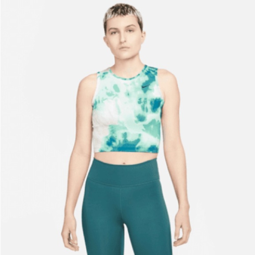 Nike Aqua Tie-Dye Crop Top